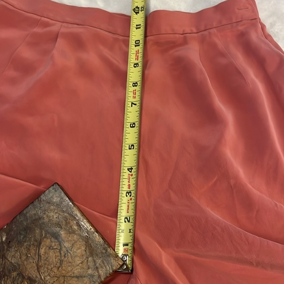 Josephine Chaus Silk Pleated Coral Pink Dress Pants Sz 6 - Picture 6 of 9